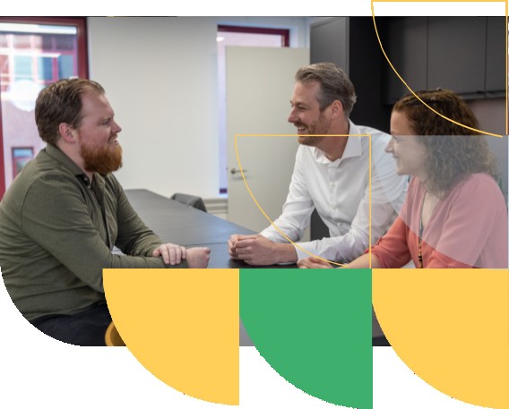 Het team van The Reporting Generation (v.l.n.r. Frank, Mark, Corinne)